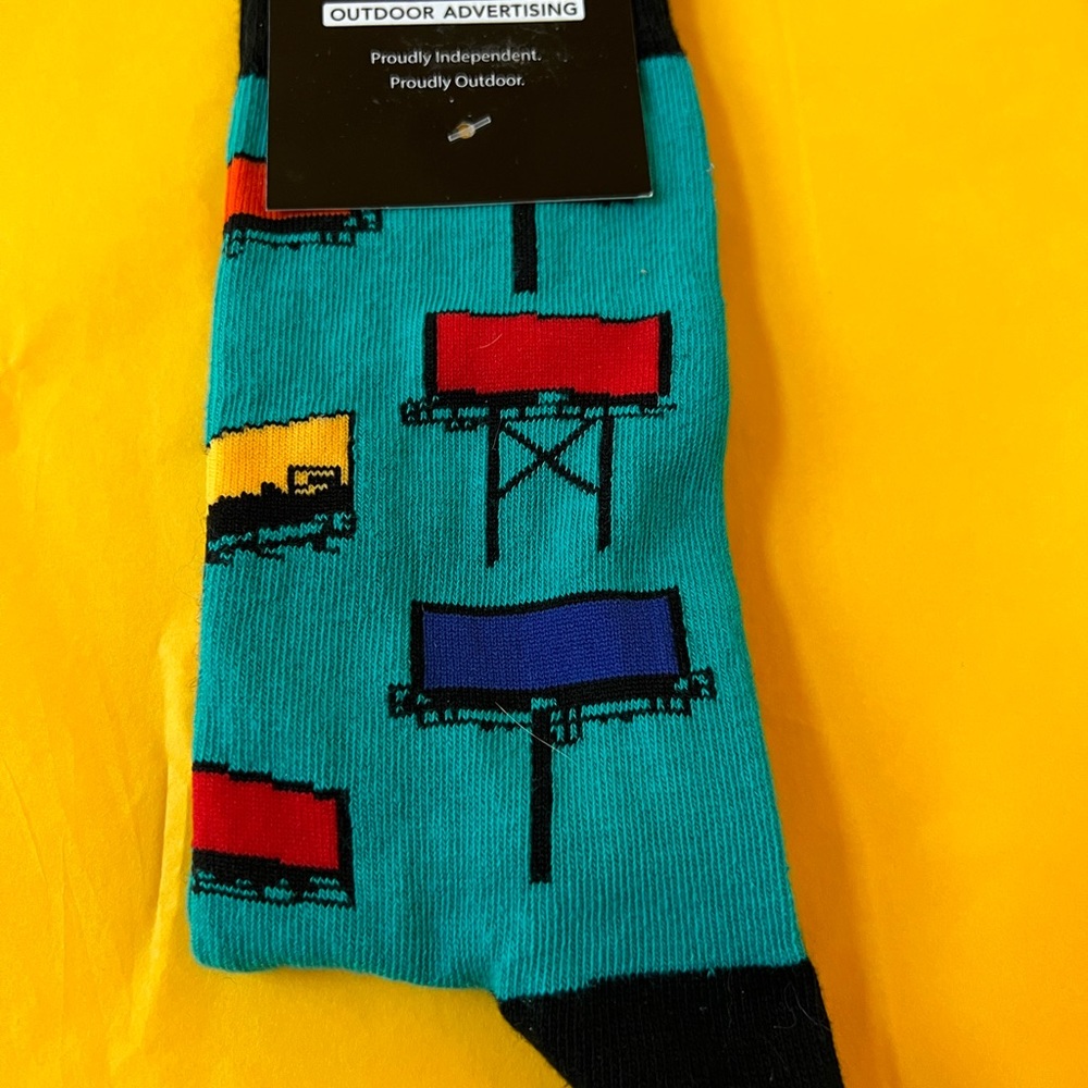 BILLBOARD SOCKS Portland Oregon roadside kitsch freeway sign graphics NEW RARE
